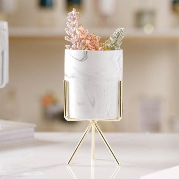 Marble Effect Plant Grower - Plant pot and plant stands | Room decor items