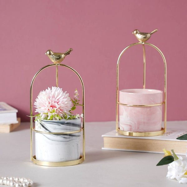 Golden Bird Planter - Indoor planters and flower pots | Home decor items