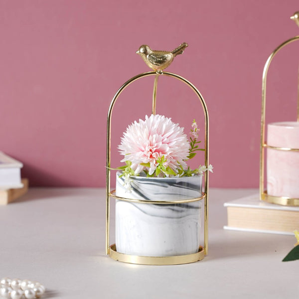 Golden Bird Planter - Indoor planters and flower pots | Home decor items