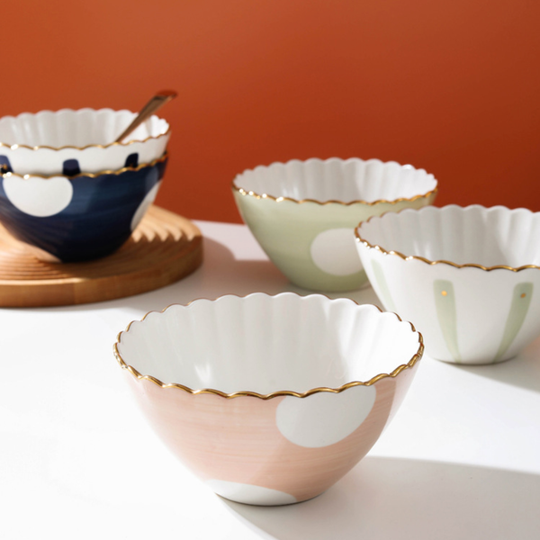 Large Ceramic Snack Bowl - Bowl,ceramic bowl, snack bowls, curry bowl, popcorn bowls | Bowls for dining table & home decor