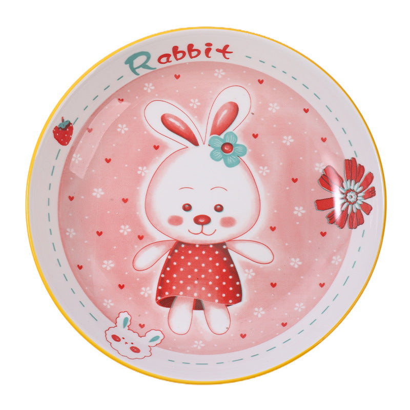 Rabbit Snack Plate - Serving plate, snack plate, dessert plate | Plates for dining & home decor