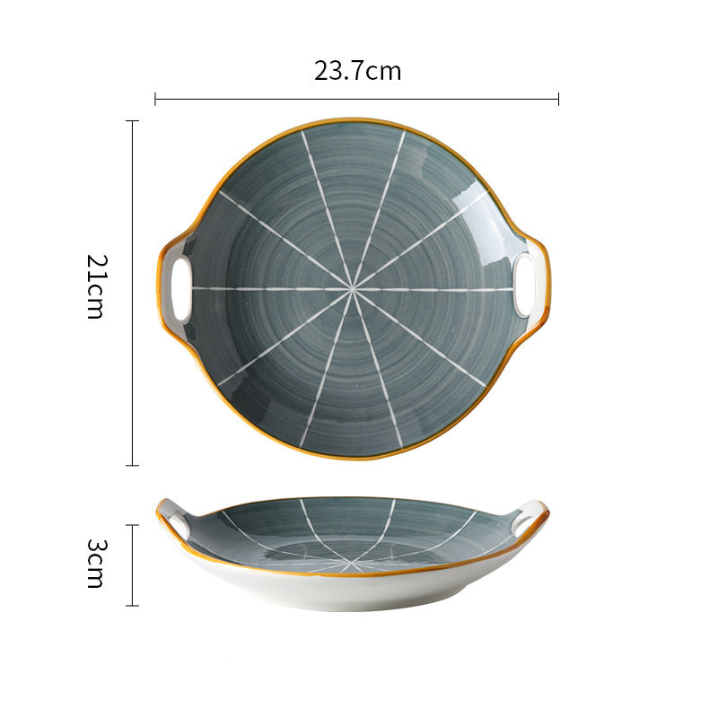 Willow Baking Plate - Ceramic platter, serving platter, fruit platter | Plates for dining table & home decor