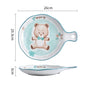 Bear Plate with Handle - Ceramic platter, serving platter, fruit platter | Plates for dining table & home decor
