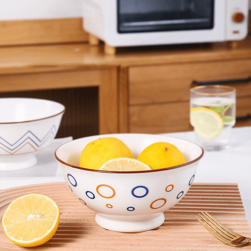 Abstract Design Bowl Set of 2 - Bowl, soup bowl, ceramic bowl, snack bowls, curry bowl, popcorn bowls | Bowls for dining table & home decor