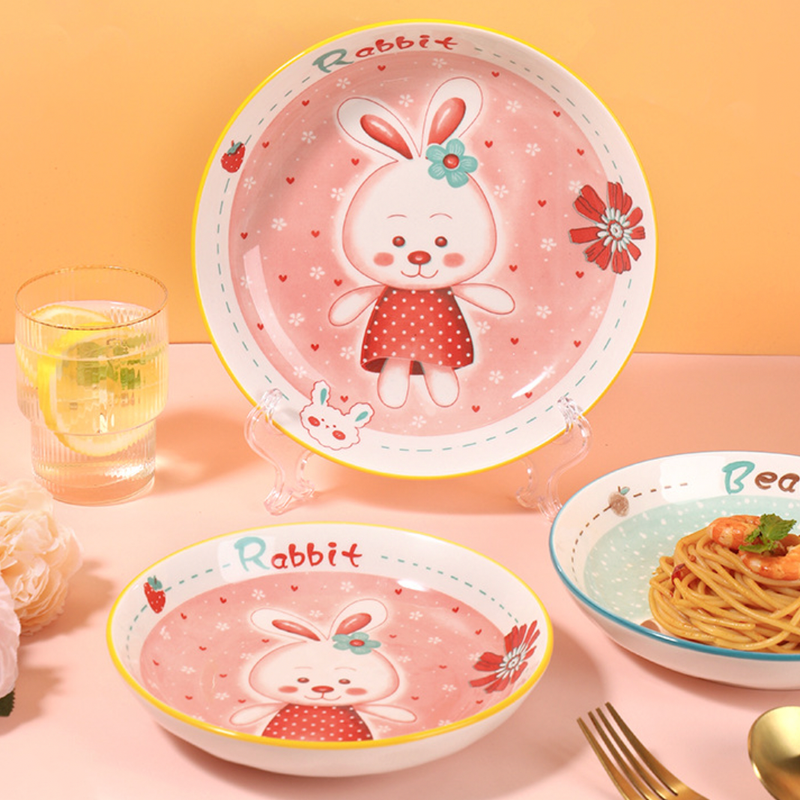 Rabbit Snack Plate - Serving plate, snack plate, dessert plate | Plates for dining & home decor