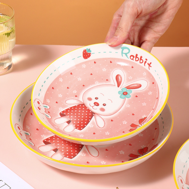 Rabbit Snack Plate - Serving plate, snack plate, dessert plate | Plates for dining & home decor