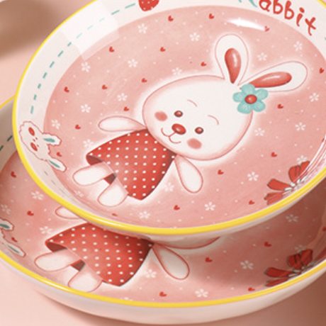 Rabbit Plate - Serving plate, snack plate, dessert plate | Plates for dining & home decor