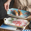 Patterned Tray - Ceramic platter, serving platter, fruit platter | Plates for dining table & home decor