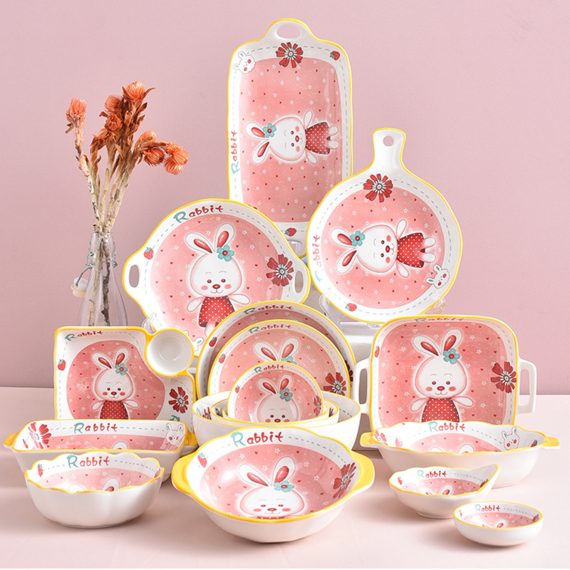 Rabbit Plate - Serving plate, snack plate, dessert plate | Plates for dining & home decor