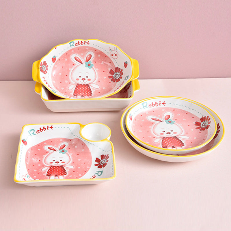 Rabbit Plate - Serving plate, snack plate, dessert plate | Plates for dining & home decor