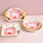 Rabbit Section Plate - Serving plate, snack plate, momo plate, plate with compartment | Plates for dining table & home decor