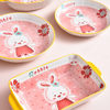 Rabbit Snack Plate - Serving plate, snack plate, dessert plate | Plates for dining & home decor