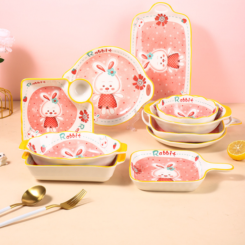 Rabbit Plate - Serving plate, snack plate, dessert plate | Plates for dining & home decor