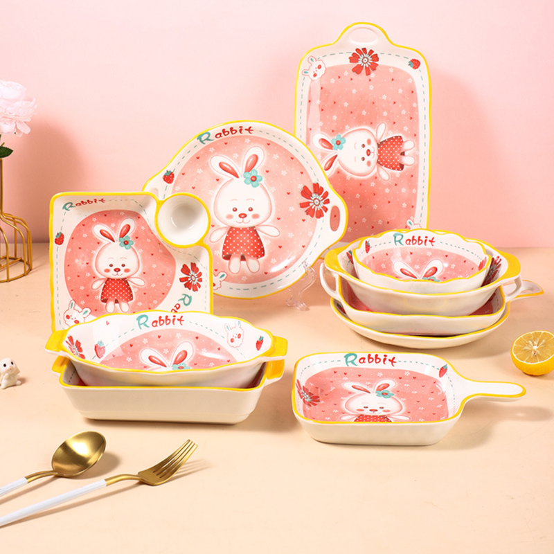 Rabbit Snack Plate - Serving plate, snack plate, dessert plate | Plates for dining & home decor