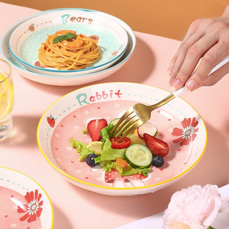 Rabbit Snack Plate - Serving plate, snack plate, dessert plate | Plates for dining & home decor