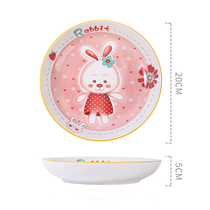 Rabbit Snack Plate - Serving plate, snack plate, dessert plate | Plates for dining & home decor