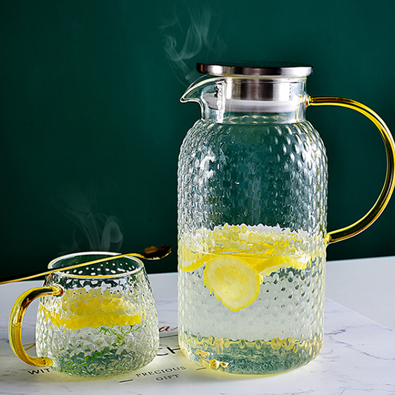 Juice Pitcher Set of 6 - Tea cup set, glass tea set, teapot set | Tea set for Dining table & Home decor