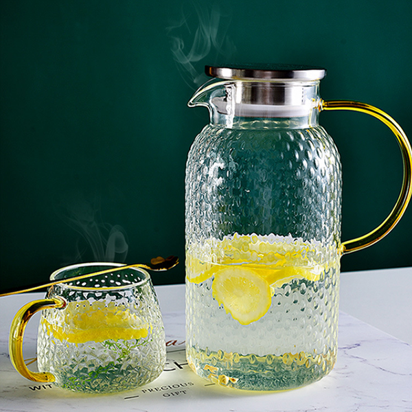 Juice Pitcher Set of 6 - Tea cup set, glass tea set, teapot set | Tea set for Dining table & Home decor