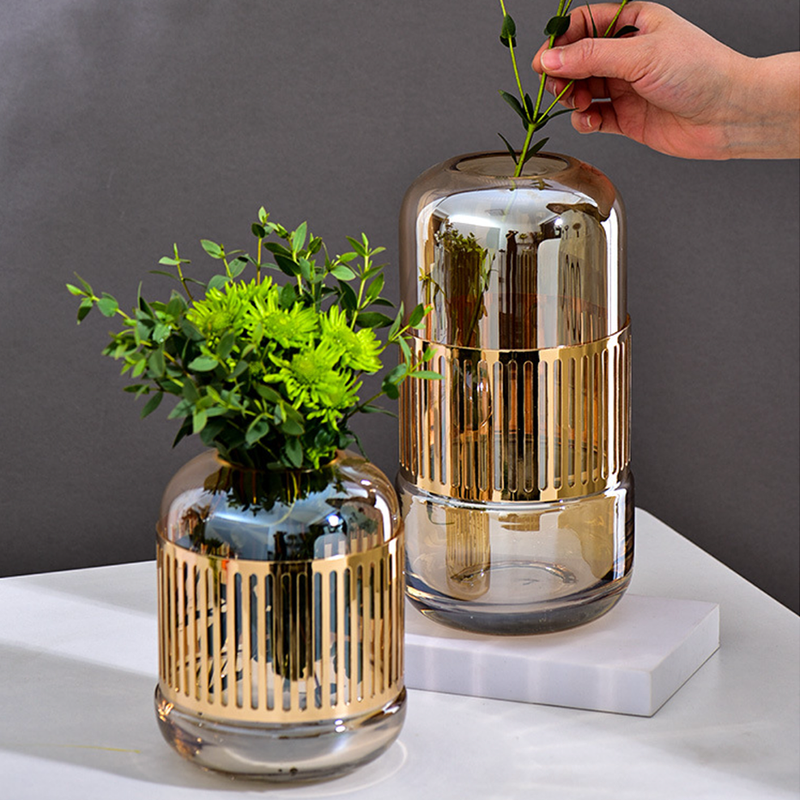 Bouquet Pot - Glass flower vase for home decor, office and gifting | Room decoration items