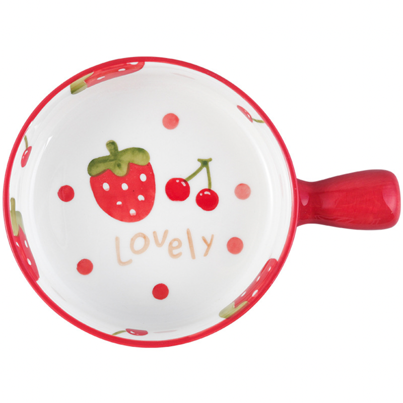 Fruit Dish With Handle - Ceramic bowl, salad bowls, snack bowls, bowl with handle | Bowls for dining table & home decor