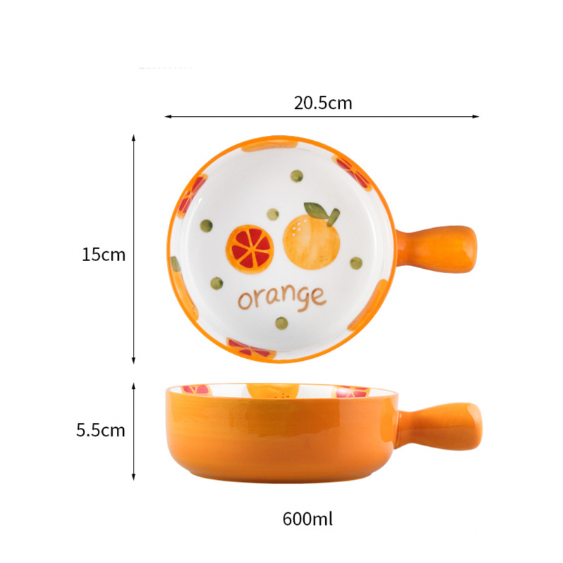 Fruit Dish With Handle - Ceramic bowl, salad bowls, snack bowls, bowl with handle | Bowls for dining table & home decor