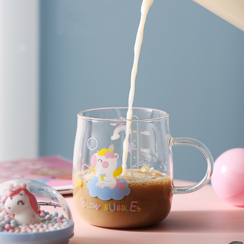Unicorn Glass Cup- Mug for coffee, tea mug, cappuccino mug | Cups and Mugs for Coffee Table & Home Decor