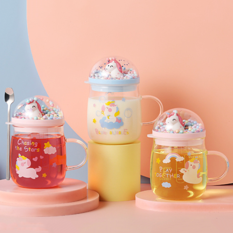 Unicorn Glass Cup- Mug for coffee, tea mug, cappuccino mug | Cups and Mugs for Coffee Table & Home Decor