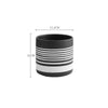 Striped Black and White Vase - Flower vase for home decor, office and gifting | Home decoration items