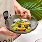 Glass Snack Plate Grey - Serving plate, snack plate, dessert plate | Plates for dining & home decor