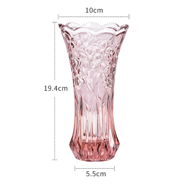 Pink Glass Flower Vase