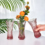 Pink Cut Glass Vase - Flower vase for home decor, office and gifting | Home decoration items