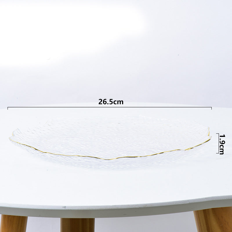 Glass Plate and Bowl Set of 3