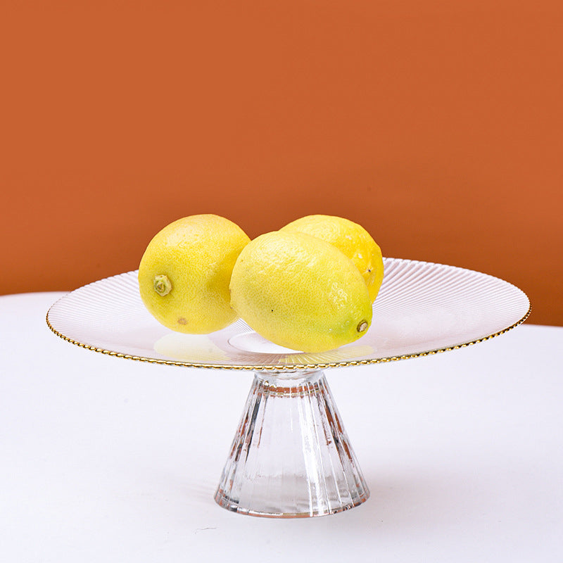 Sleek Glass Cake Stand