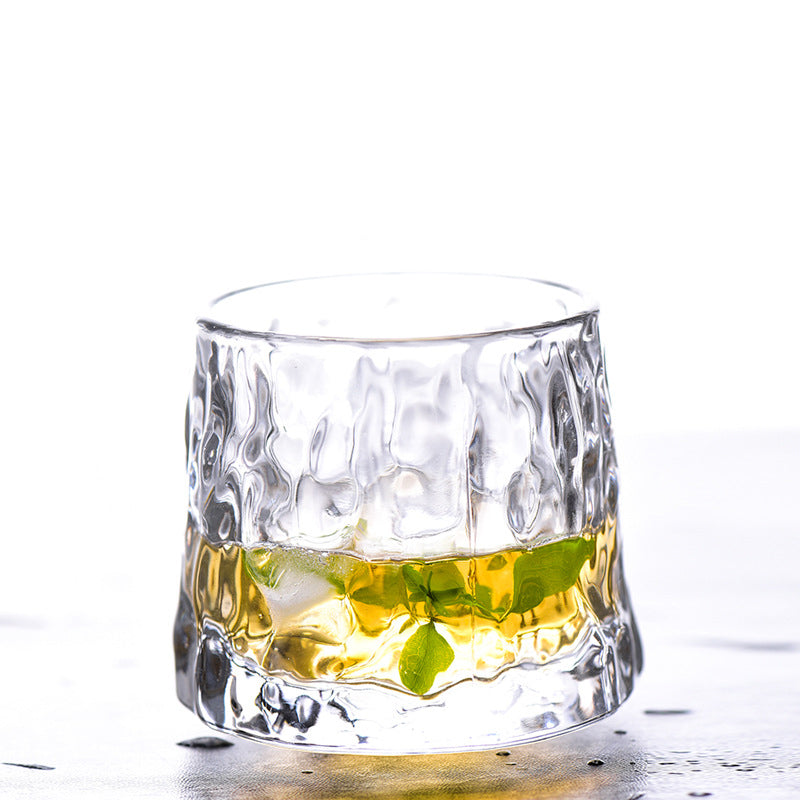 Rotating Rocks Glass for Drinks Set of 2