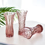 Pink Cut Glass Vase - Flower vase for home decor, office and gifting | Home decoration items