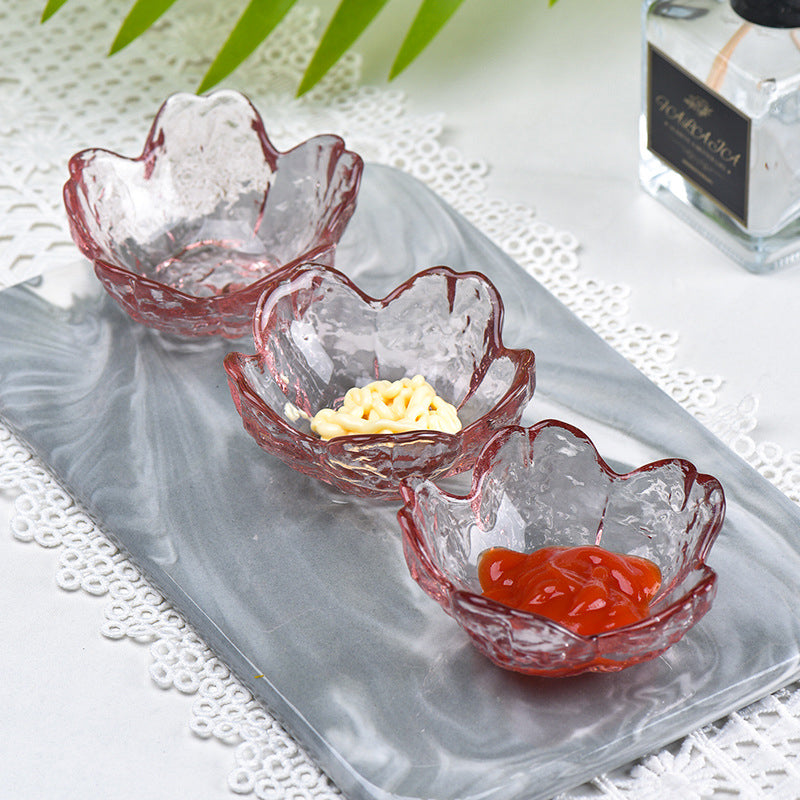 Sakura Styled Glass Dip Bowl Set of 2 - Bowl, ceramic bowl, dip bowls, chutney bowl, dip bowls ceramic | Bowls for dining table & home decor 