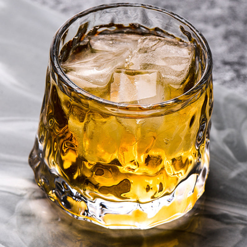 Rotating Rocks Glass for Drinks Set of 2