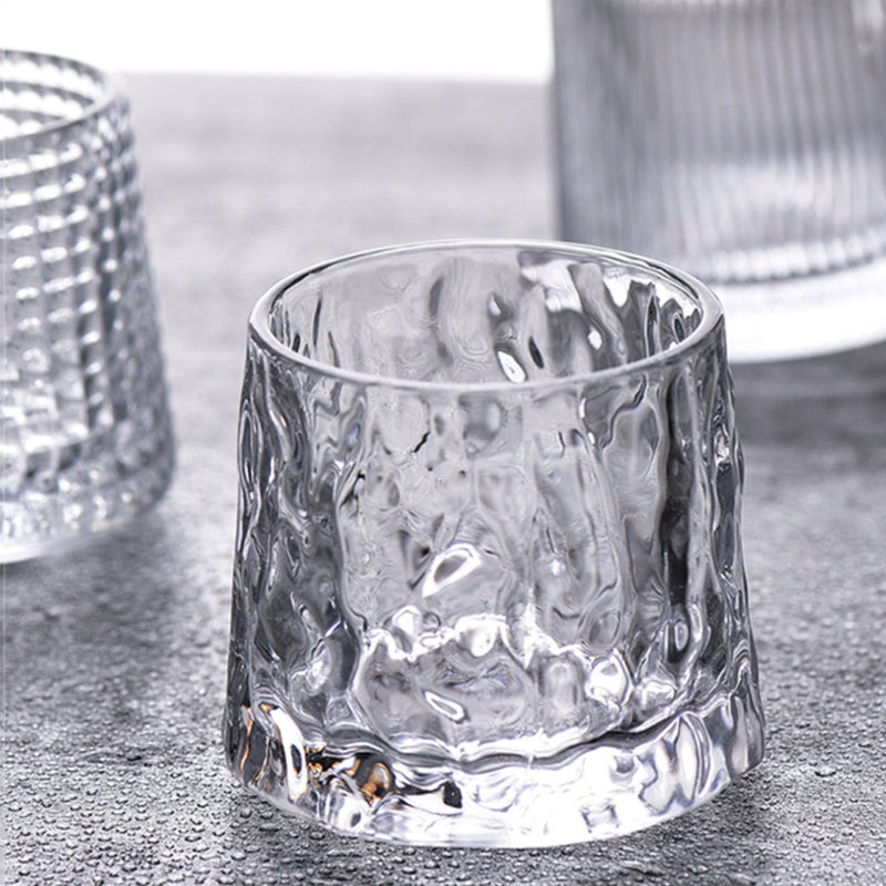 Rotating Rocks Glass for Drinks Set of 2