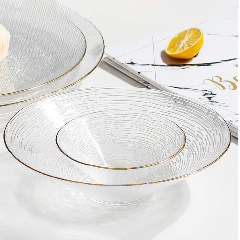Gold Rimmed Glass Dessert Bowl 100 ml - Bowl,ceramic bowl, snack bowls, curry bowl, popcorn bowls | Bowls for dining table & home decor