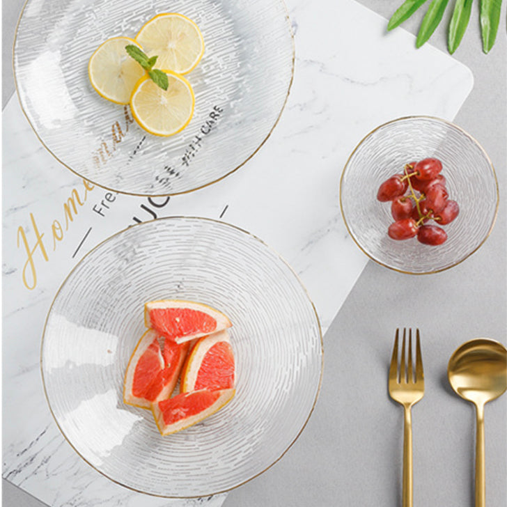 Gold Rimmed Glass Dessert Bowl 100 ml - Bowl,ceramic bowl, snack bowls, curry bowl, popcorn bowls | Bowls for dining table & home decor