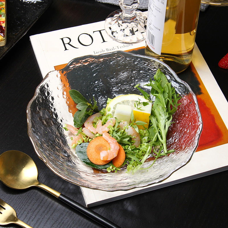 Glass Plate and Bowl Set of 3