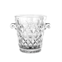 Textured Glass Ice Bucket With Handle