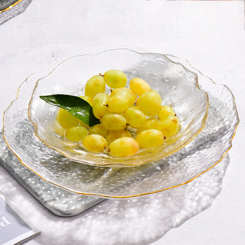 Glass Plate and Bowl Set of 3