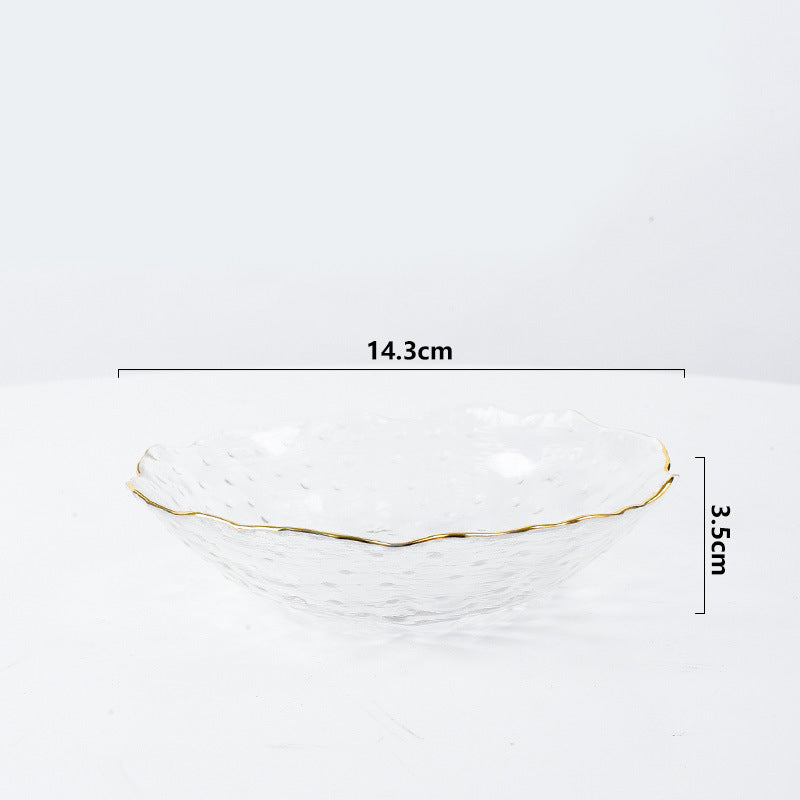 Glass Plate and Bowl Set of 3