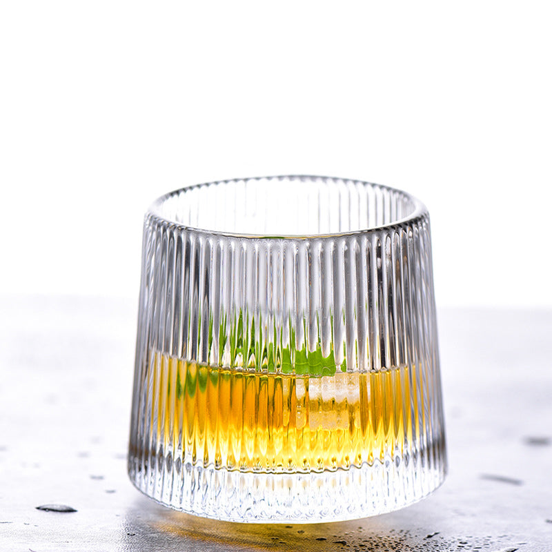 Rotating Ribbed Glass Set of 2