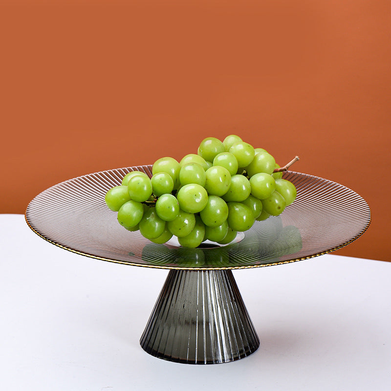 Grey Glass Cake Stand