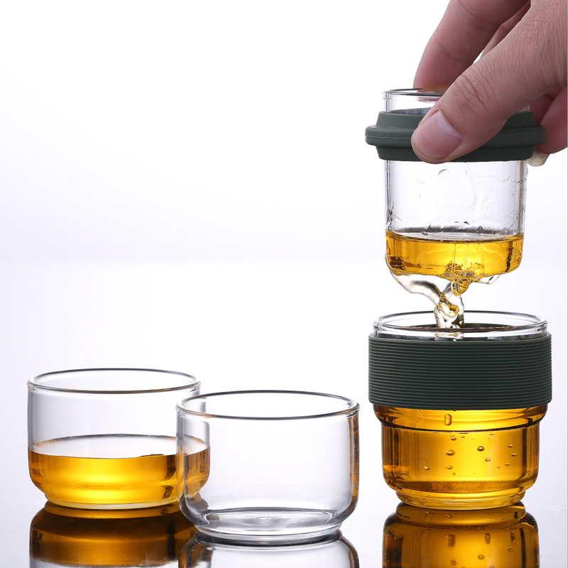 Glass Travel Teapot Set - Teapot, kettle, tea kettle | Teapot for Dining table & Home decor