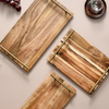 Wooden Serving Tray With Handle