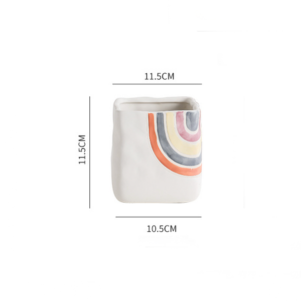 Rainbow Square Pot Small