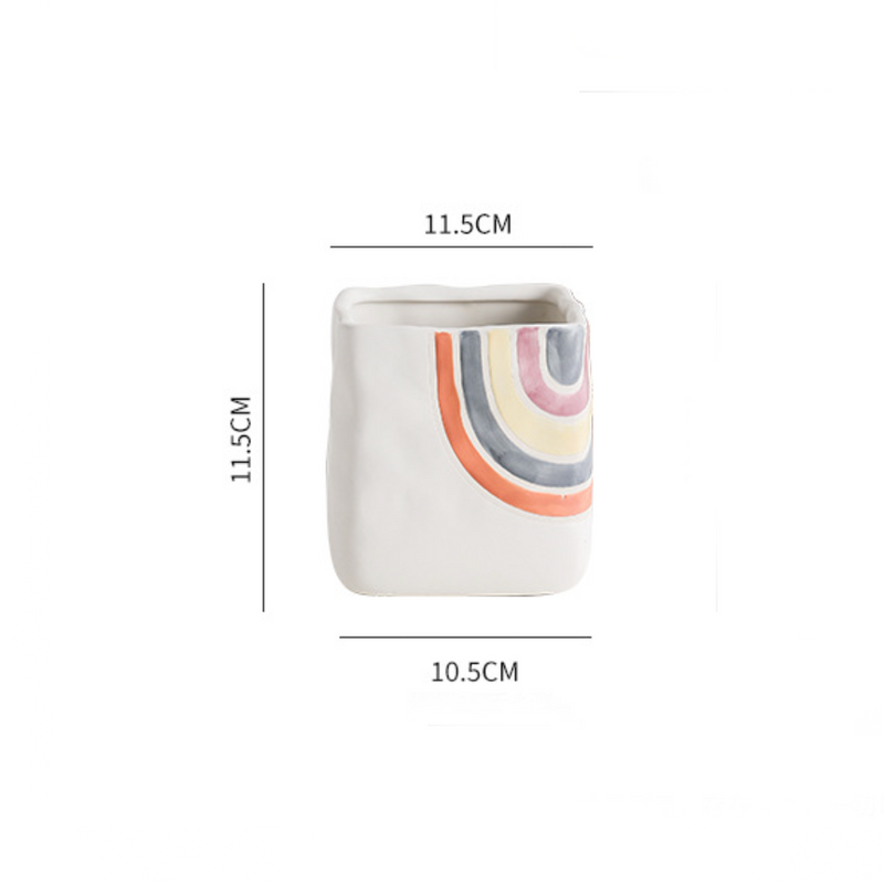 Rainbow Square Pot Small - Indoor planters and flower pots | Home decor items